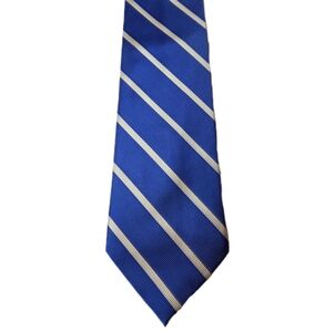 rooster Blue and White Striped Men's Tie